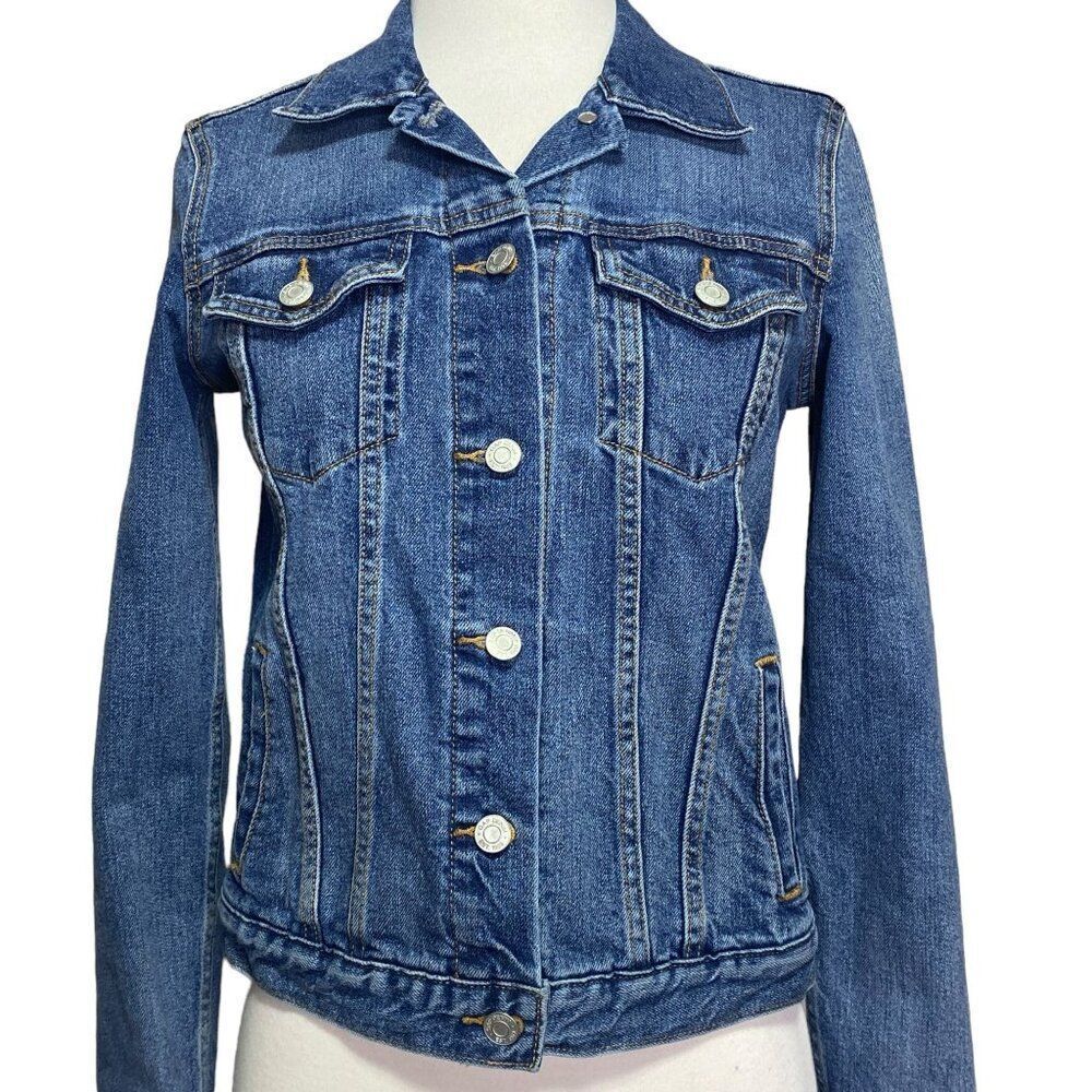 Gap Jean Jacket Button Front Size Extra Small - image 1